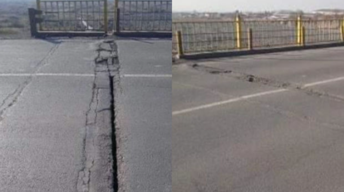 Zaqatalada beş il əvvəl istifadəyə verilən körpü yararsız hala düşdü - FOTO - AÇIQLAMA 