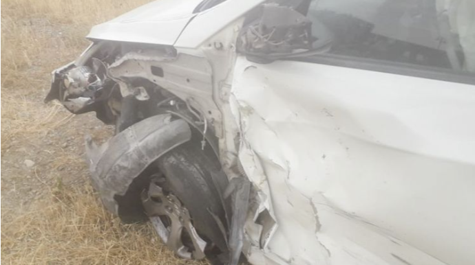 Naftalanda yol qəzası olub, xəsarət alan var 