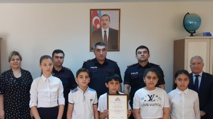 Göygöl polisi müsabiqə iştirakçıları ilə görüşüb - FOTO