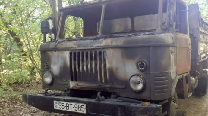 İsmayıllıda yük avtomobili yanıb - VİDEO 