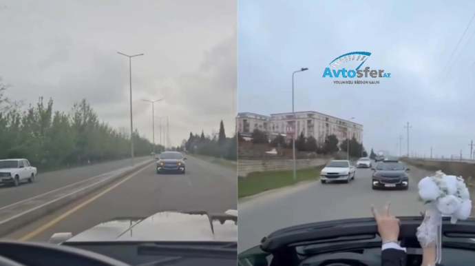 Водитель проехал задним ходом от Мехдиабада до Баладжары - ВИДЕО 