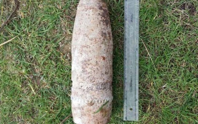 Bakı-Quba yolunun kənarında top mərmisi tapılıb