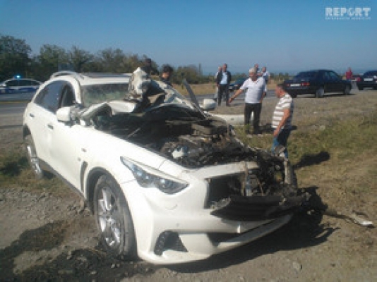 Şadlıq sarayının sahibi qəza törədib - Qaxda