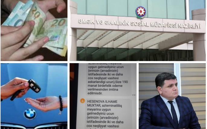 Nazirlik maşını olmayanlara mesaj göndərib:  "2 avtomobilin var, sənə pul düşmür" - FOTO