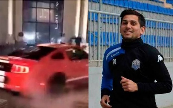Bakıda futbolçu belə avtoşluq etdi - VİDEO