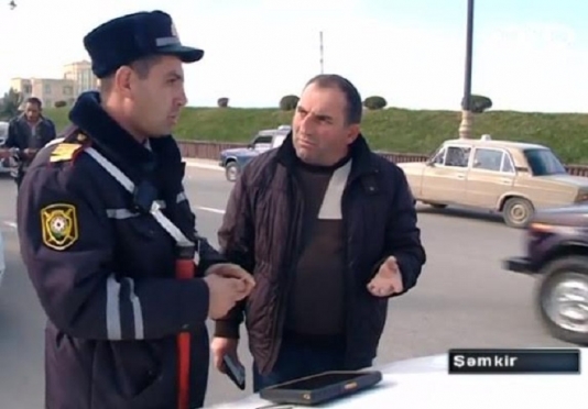 Sürücü polisə hədə-qorxu gəldi – VİDEO