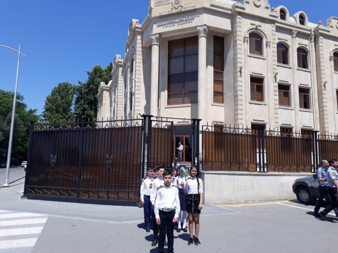 Mingəçevirdə məktəblilər yol polisinin qonağı oldular  - FOTO