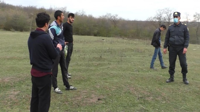 Qubada karantin rejimini pozan şəxslər cərimə olundular - FOTO