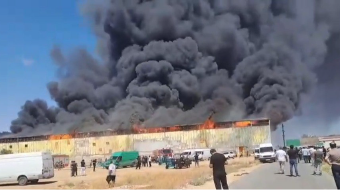 “Sədərək”də yanğın - Polis hadisə yerinə cəlb edildi - FOTO - VİDEO