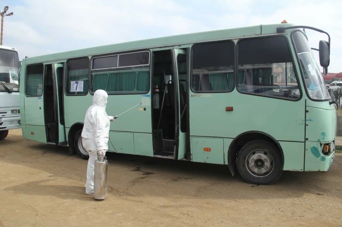 Gəncədə marşurutlar və taksilər dezinfeksiya edilir 