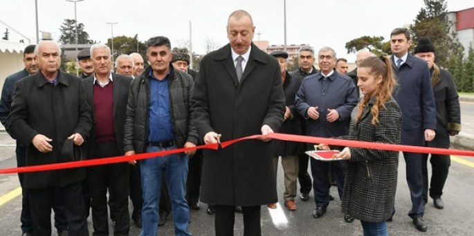 Prezident Mərdəkan-Qala yolunun açılışında iştirak edib - FOTO