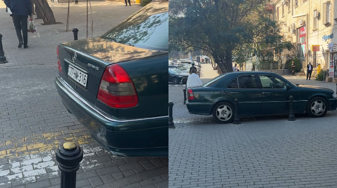 Bu küçədə sürücülər hər gün maşını piyada keçidinin üstündə saxlayır - VİDEO