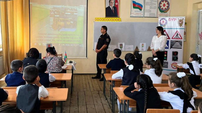 Şəki DYP təhsil müəssisələrində maarifləndirmə tədbirlərini davam etdirir   - FOTO