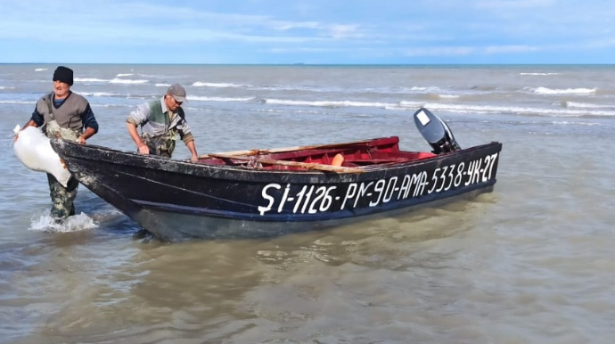 Xəzər dənizində qanunsuz ov edən şəxslər cəzalandırılıb  - FOTO