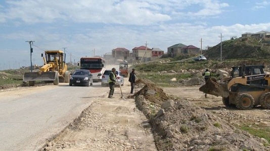 Ramana-Maştağa yolu yenidən tikilir – FOTO + VİDEO