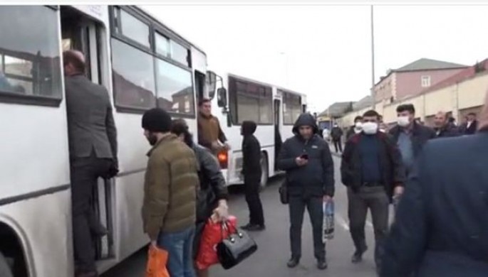 Avtobuslarda karantin qaydalarına əməl olunurmu?  - VİDEO