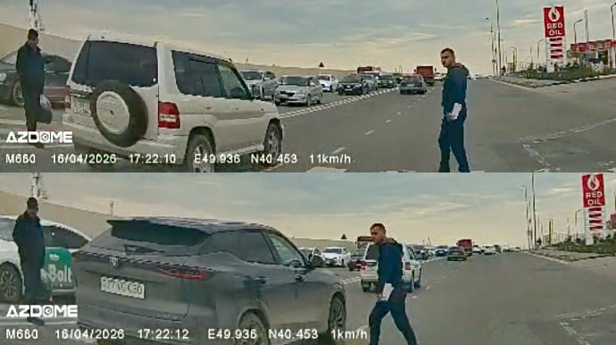 Keçiddə dayanmayan sürücülər piyadaları təhlükə ilə üz-üzə qoydu   - VİDEO