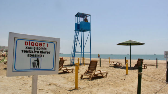 Bakıda nümunəvi ictimai çimərlik istifadəyə verilib - FOTO 