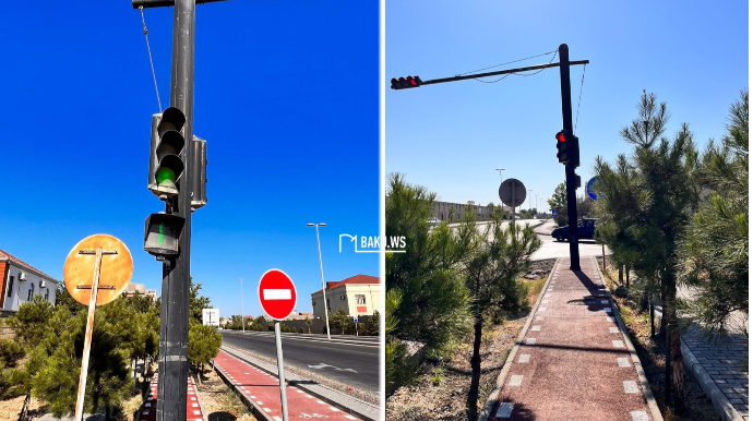 Bakıda yeni çəkilmiş velosiped yolunda "SÜRPRİZ" - VİDEO 