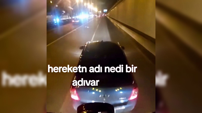 “Chevrolet” sürücüsü yük maşınının önünə qəfil keçərək tormoz verdi   - VİDEO