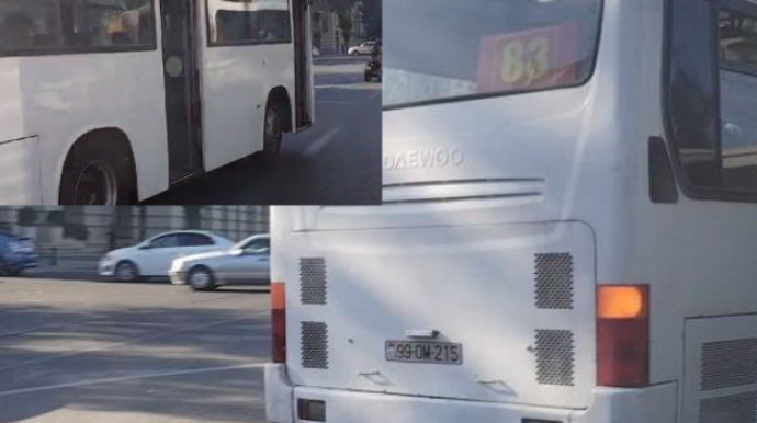 Sərnişinlərin həyatını riskə atan avtobus sürücüsü - 90-OM-215 – ANBAAN VİDEO 