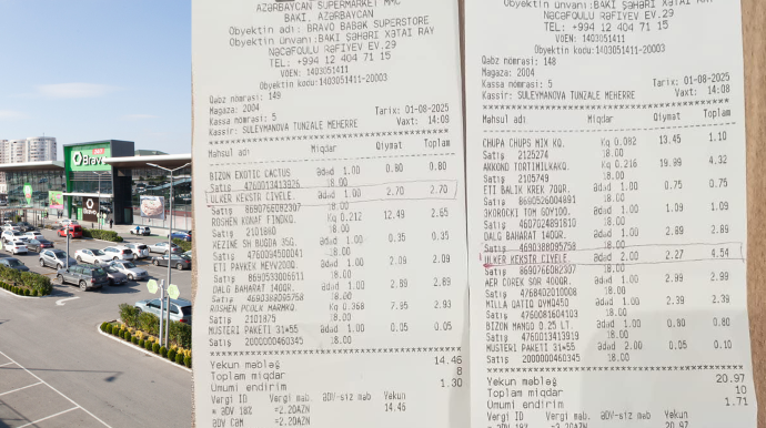 “Bravo” marketdə 1 dəqiqə fərq ilə eyni məhsula iki fərqli məbləğ tutulub – VƏTƏNDAŞ ŞİKAYƏTİ   - FOTO
