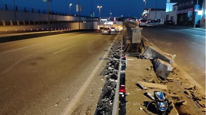 Prospektdə QƏZA:  Tunel divarının bir hissəsi dağıldı - FOTO