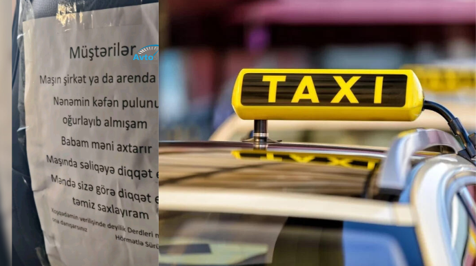 Taksi sürücüsünün üsyanı: Dərdinizi mənə yox, ona danışın - FOTO 
