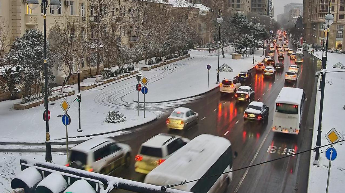 Bakıda bu yollarda sıxlıq var - SİYAHI - FOTO 