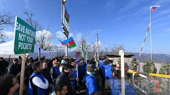 Xankəndi-Laçın yolunda keçirilən etiraz aksiyası bir həftədir davam edir