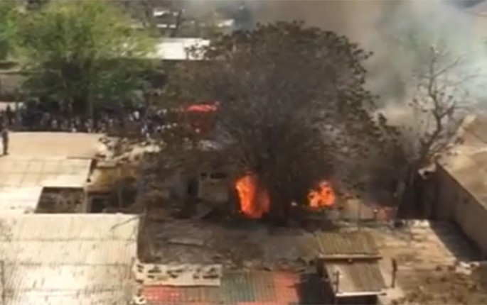 Bakıda həyət evlərində yanğın - VİDEO