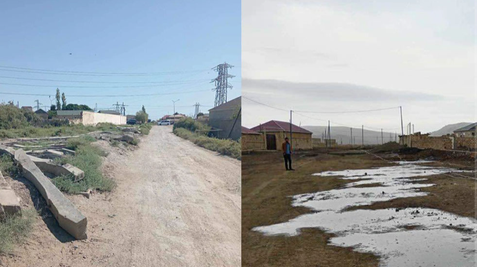 Qobustan sakinləri yolların baxımsız olmasından ŞİKAYƏTÇİDİRLƏR - FOTO 