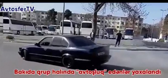 Nizami yol polisi avtoxuliqanlıq edən şəxsi saxlayıb - VİDEO