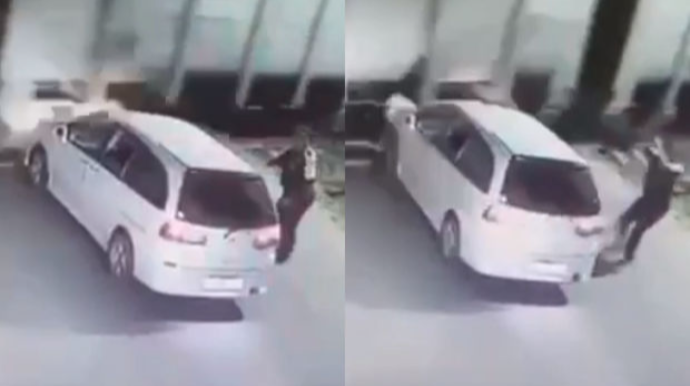 Sürücü avtomobili hərəkətdə olan qatara çırpdı - VİDEO 