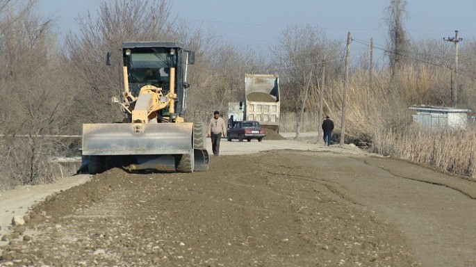 Ucar-Gəraybəyli-Rəstəcə avtomobil yolu yenidən qurulur – FOTO+VİDEO