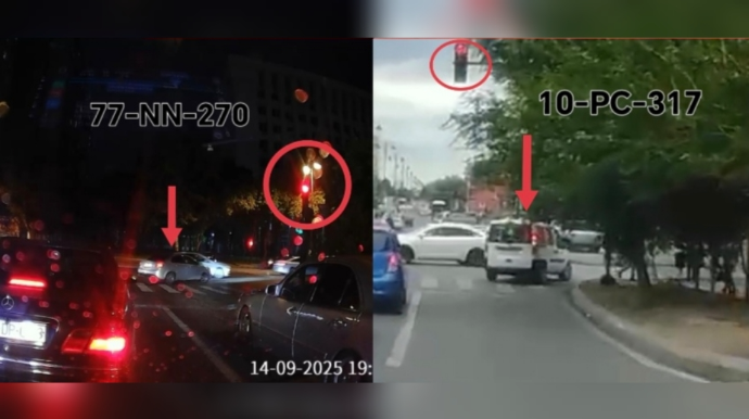 Yasamalın intizamsız sürücüləri: Qırmızı işıqda dayanmırlar - VİDEO