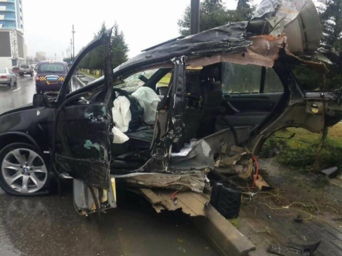 Səngəçalda ağır yol qəzası: Sürücü yaralandı – VİDEO