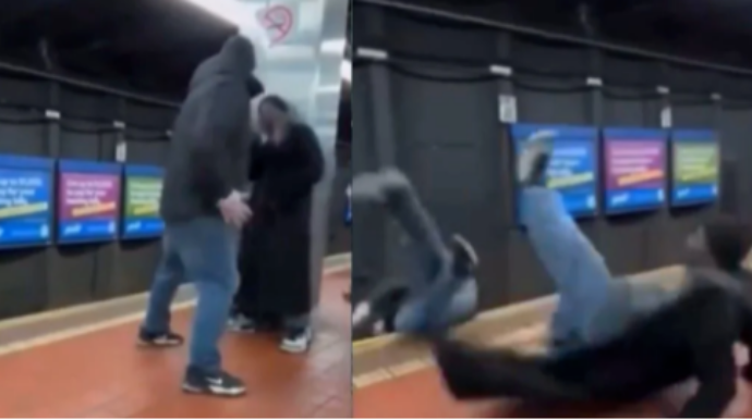 Dava etdiyi kişini gələn metroya itələyərək ÖLDÜRDÜ - VİDEO