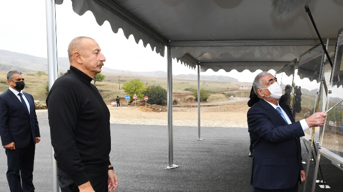 İlham Əliyev Füzuli-Hadrut yolunun AÇILIŞINDA  