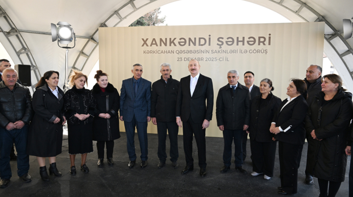 Prezident Kərkicahan sakinləri ilə görüşdü - FOTO  - YENİLƏNİB