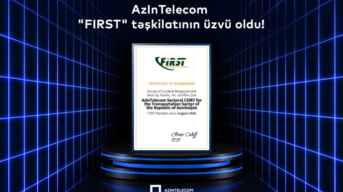 “AzInTelecom”un kibertəhlükəsizlik xidməti qlobal səviyyədə tanındı 
