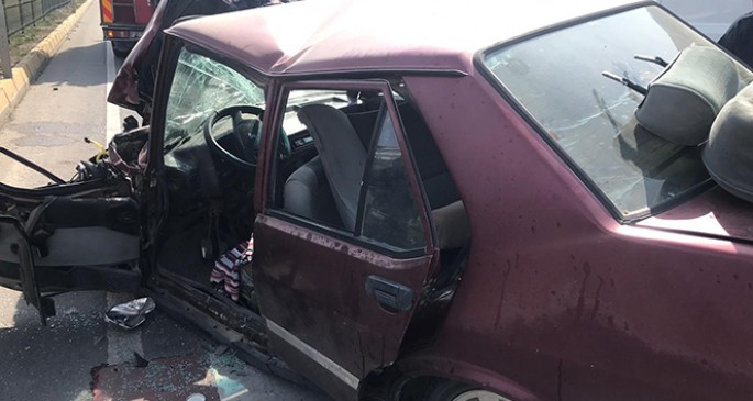 Traktor avtomobillə toqquşdu: 1-i ağır 3 yaralı - VİDEO