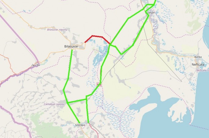 Biləsuvar yolunda hərəkət məhdudlaşdırılacaq