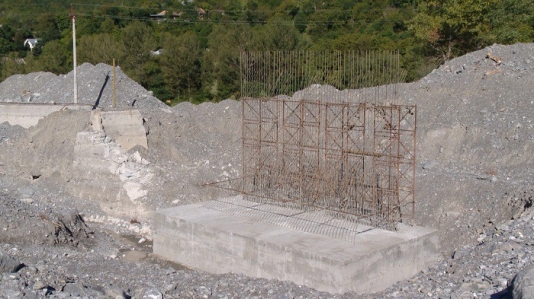 Şəkidə Kiş çayı üzərində uçan körpü yenidən tikilir – FOTO+VİDEO