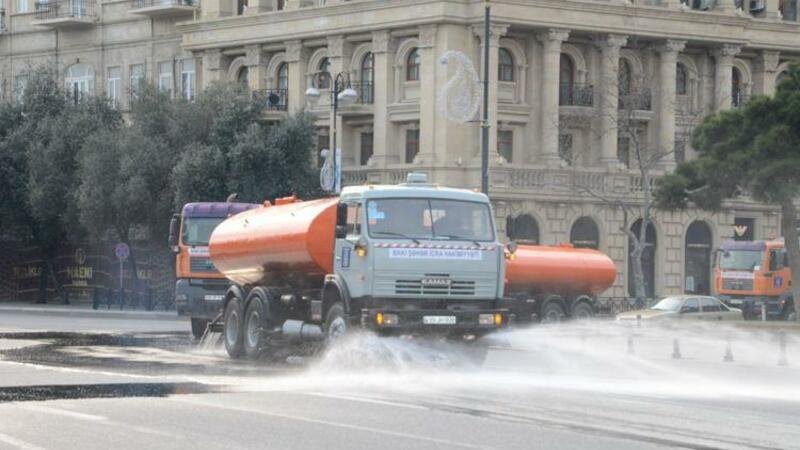 Paytaxtın küçə və prospektlərdə dezinfeksiya işləri aparılacaq