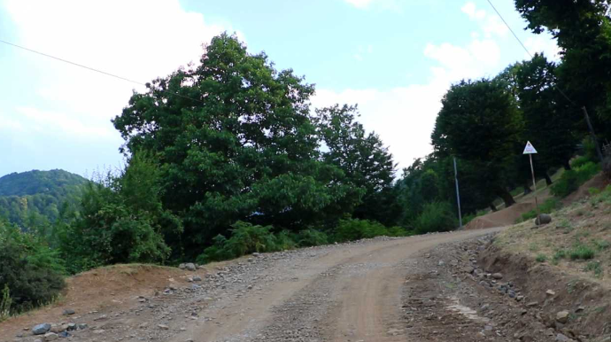 Daha bir avtomobil yolu yenidən qurulur - FOTO - VİDEO