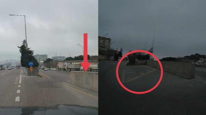 Bakı-Sumqayıt yolundakı bu beton hərəkəti iflic edir - ÇIXIŞ YOLU BUDUR - VİDEO