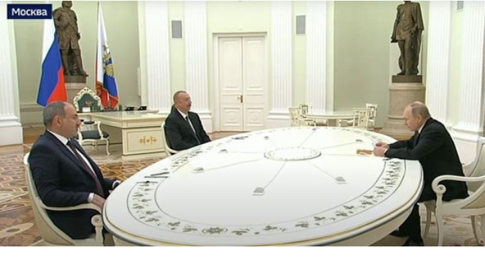 İlham Əliyev, Vladimir Putin və Nikol Paşinyanın görüşü baş tutub  - VİDEO - YENİLƏNİB