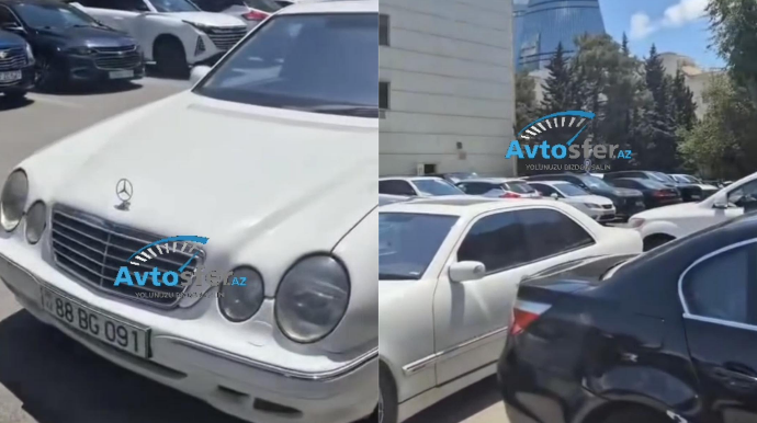 В Баку водитель "запер" другой автомобиль на парковке — ВИДЕО  