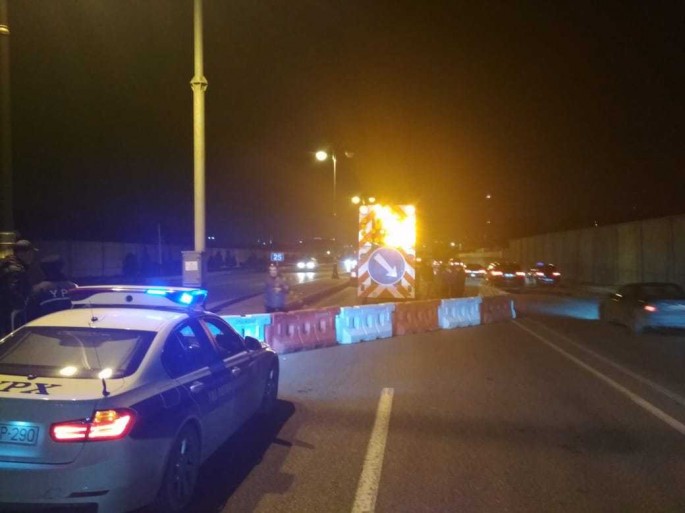 Nobel prospektində çökmə ilə bağlı tədbirlər görülür - FOTO